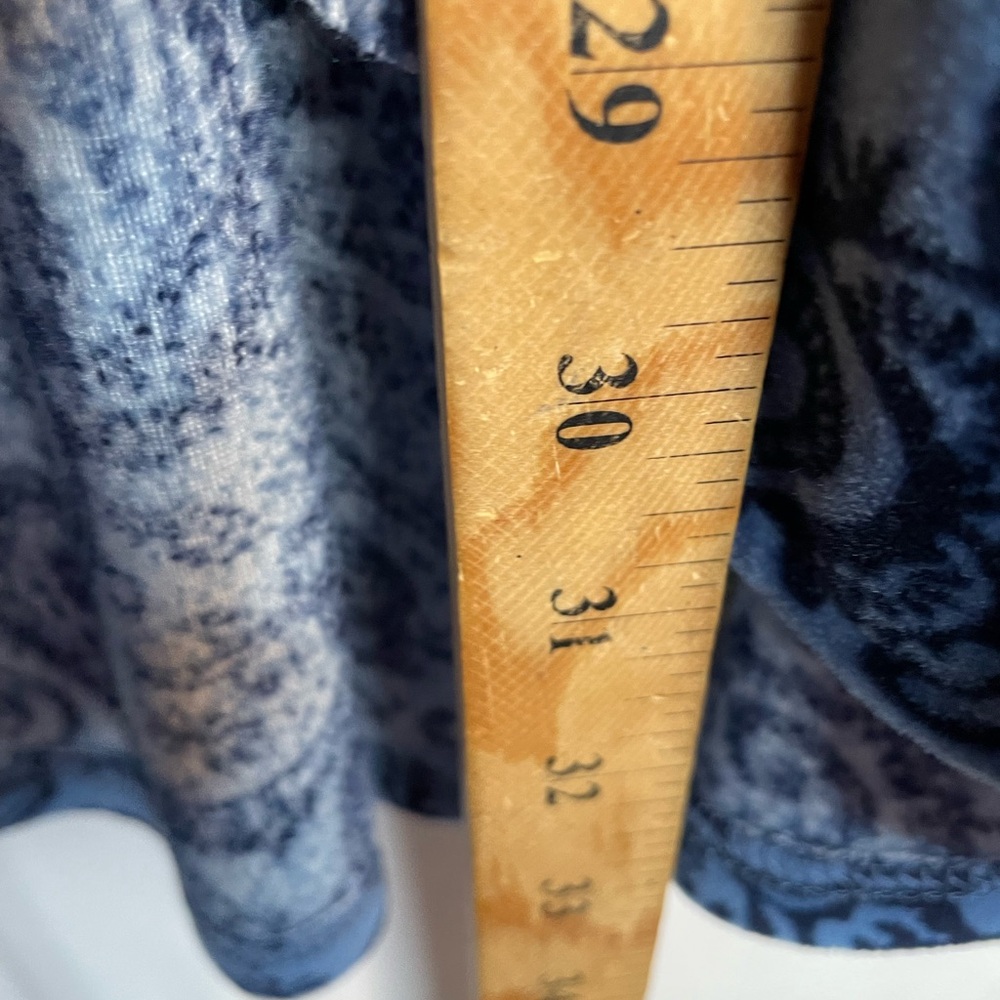 Carole Hochman Womens Size Large Open Front Cardigan Style Robe Blue Black 5649 - Picture 7 of 8